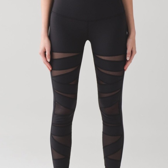 lululemon athletica Pants - Lululemon Wunder Under Hi Rise Tech Mesh Black 12